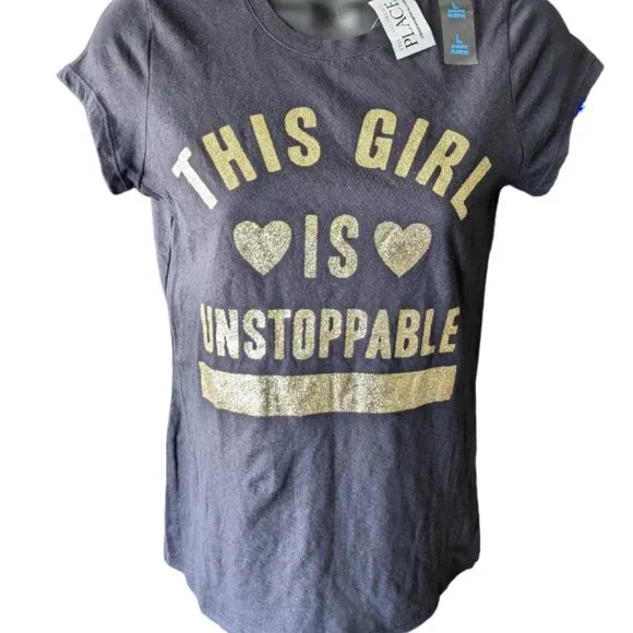 NWT Girls Children's Place Tee This Girl Is Unstoppable Size L (10/12) - Picture 6 of 8